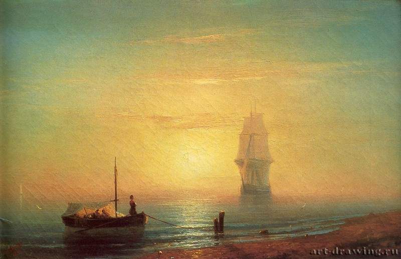 Закат на море. 1848 - Sunset at Sea. 1848
23 х 36 смХолст, маслоРомантизм, реализмРоссияРига. Государственный художественный музей Латвии